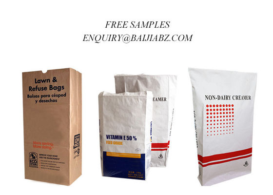 Categoría alimenticia multi inferior de los sacos del papel de empapelar del cuadrado abierto de la boca