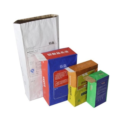 Bolsas de papel multipared con válvula pegadas personalizadas para cemento de 3 capas