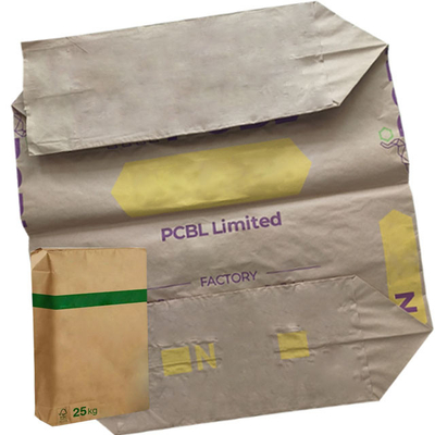 resistente de humedad inferior del bloque cuadrado de las bolsas de papel de la válvula de 20kg Multiwall