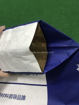 Edificio personalizado con válvula pegada Bolsas de papel de pared múltiple con mango Aceptar personalizado