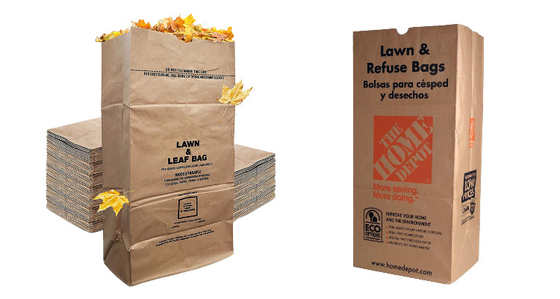 Grueso de encargo reciclable extra grande de la guarnición de las bolsas de papel del césped