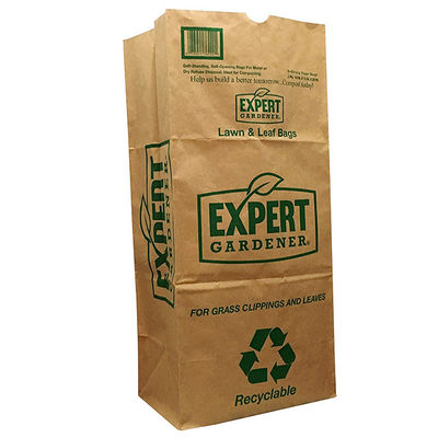 Bolsas de papel de césped personalizables, impermeables y pesadas, capacidad de peso
