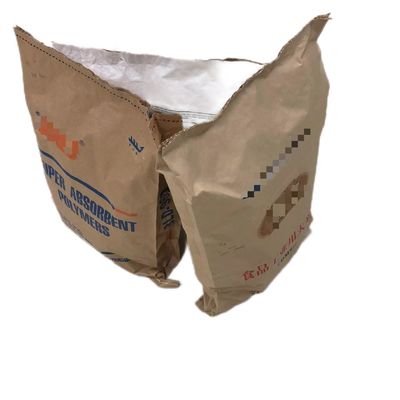 Bolsas de papel de pared múltiple con boca abierta cosidas a medida para materiales de construcción