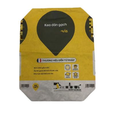 Envases de papel de pared de laminado de válvula industrial para embalajes adhesivos de baldosas