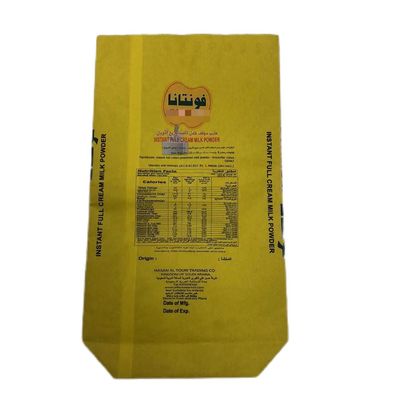 Bolsas de papel de fondo de pellizco industrial de forma personalizada para la impresión de leche en polvo de hasta 7 colores