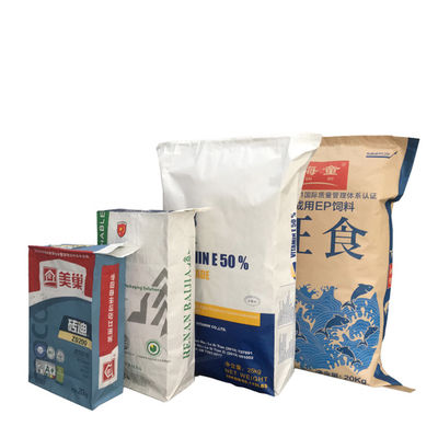 Bolsas industriales de papel kraft de pared múltiple / saco 20KG Fabricante para productos de flujo seco