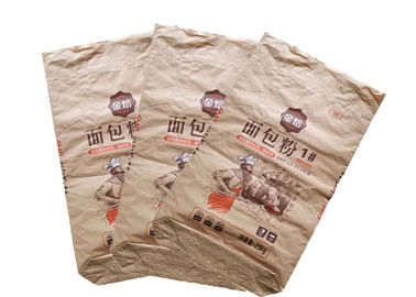 empaquetado material químico del arroz de la harina de la categoría alimenticia de las bolsas de papel de 25kg 50kg Multiwall