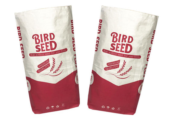 bolsa de papel reciclada saco del papel de almidón de patata 15kg para el polvo de aderezo del arroz de la harina
