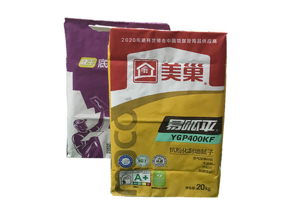 la bolsa de papel de 25kg Kraft 20kg 25kg modificó el bolso de papel del embalaje para requisitos particulares de la harina de Kraft