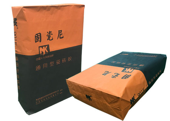 bolso que embala material adhesivo del bolso de la válvula de la bolsa de papel de 25kg Kraft