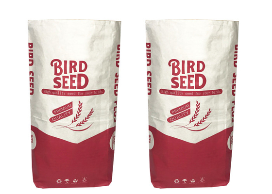 Bolso portador grande de las capas 20kg de las bolsas de papel M Folded 1-3 de Kraft de la capacidad
