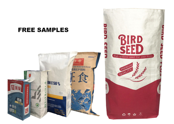 5kg 10kg 15kg 20kg 20LB 2 capas o sacos de papel de empapelar múltiples de 3 capas para empaque de harina