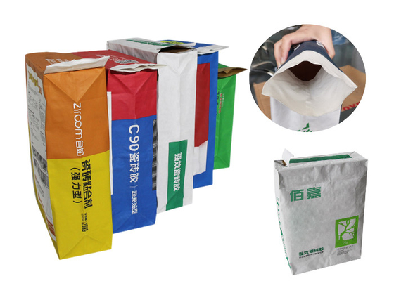 El empaquetado pegado del papel de Multiwall Kraft de la válvula empaqueta 25kg para el polvo químico