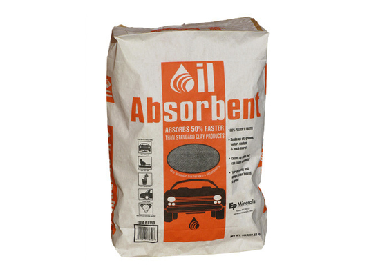 Bolsas de papel pegadas polvo químico absorbente líquido 15kg 20kg 25kg de Multiwall de la válvula del derramamiento