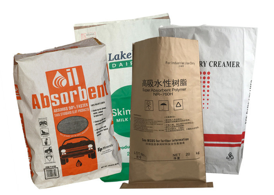 Bolso de empaquetado de papel absorbente impreso de encargo 15kg 20kg del derramamiento líquido