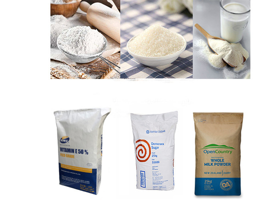 bolsas de sellado térmico de papel Kraft de 25 kg 40 kg 50 kg 3 capas industriales