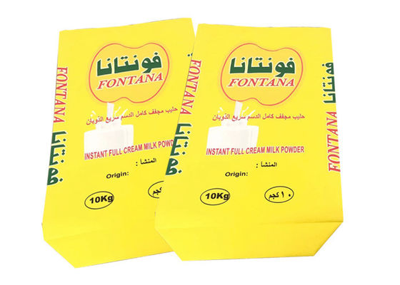 Los sacos multi del papel de empapelar de la categoría alimenticia de la leche en polvo aceptan el tamaño de encargo 20kg 25kg