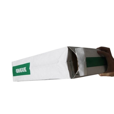Tipo de válvula pegada de bolsas de papel Kraft de paredes múltiples con extremos escalonados