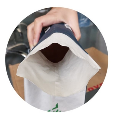 Bolsa de papel Kraft multipared con válvula pegada personalizada para cemento de 3 capas