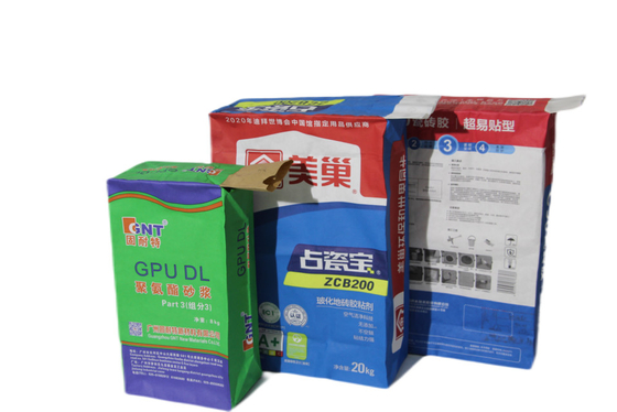 Bolsas de papel para válvulas de paredes múltiples con laminación para construcción