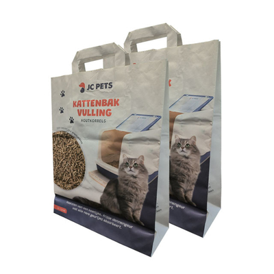 Bolsos de empaquetado de papel blancos Logo Paper Bag Firm Bottom de encargo de Brown Kraft