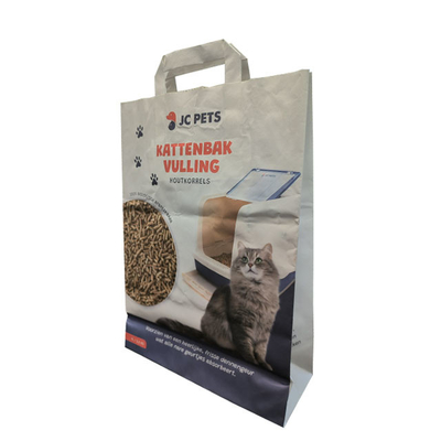 Bolsas de papel biodegradables de Kraft para Cat Litter Packaging Custom Print