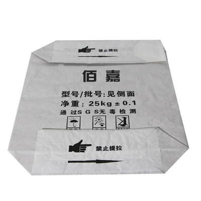 Impresión flexográfica Bolsas de papel multicapa con válvula pegada Empaquetado de cemento