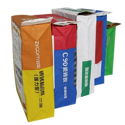 Bolsas de papel pegadas de encargo de Multiwall de la válvula para la harina que empaqueta 5Kg 10kg 20kg 25kg