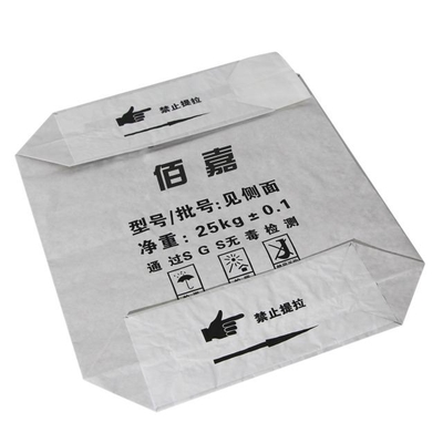 Impresión pegada blanca del bolso 25kg 50kg Flexo de la harina de arroz de las bolsas de papel de Multiwall de la válvula