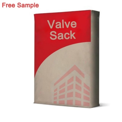 Bolso de papel pegado color del cemento de las bolsas de papel 50kg Kraft de Multiwall de la válvula de CMYK