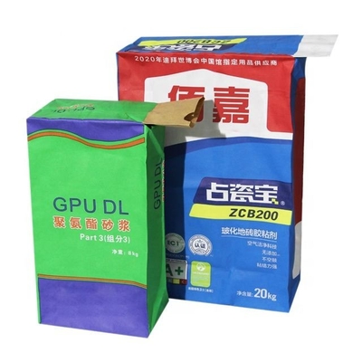 Flexo que imprime las bolsas de papel pegadas de Multiwall de la válvula para las partículas del pino
