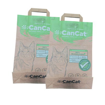 6L 10L soldó el queso de soja vacío Cat Litter Bag Custom Printed de la manija en caliente lateral del escudete