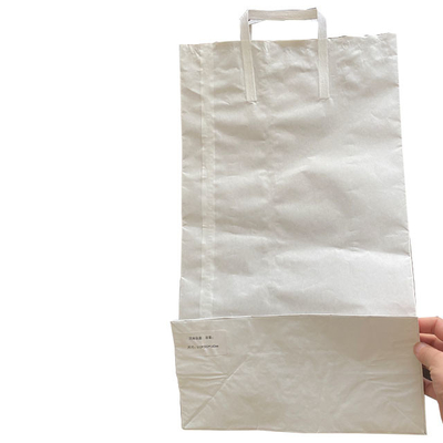 Bolsos de empaquetado de papel blancos Logo Paper Bag Firm Bottom de encargo de Brown Kraft