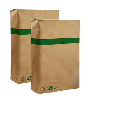 20kg 25kg pegó durabilidad multi de la bolsa de papel de la capa de las bolsas de papel de Multiwall de la válvula alta