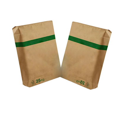 La categoría alimenticia 3layer pegó las bolsas de papel 25kg Flexo de Multiwall de la válvula impreso