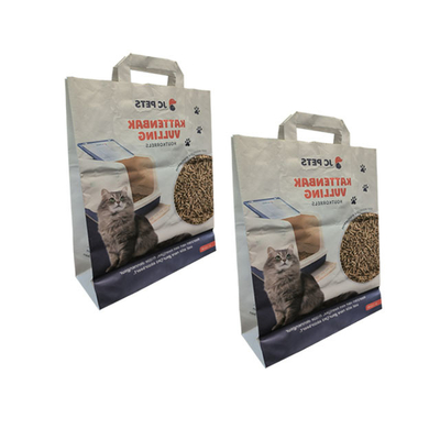 el empaquetado del papel de 5L 10L Kraft empaqueta el queso de soja natural Cat Litter Bag Open Mouth del animal doméstico