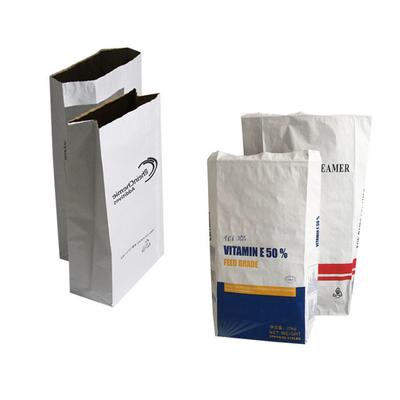 Bolsas de papel de fondo de pinza de pared múltiple para empresas