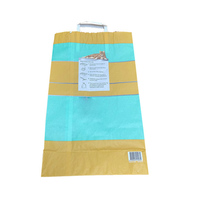 el empaquetado del papel de 6L 10L 12L Kraft empaqueta el papel de encargo Cat Litter Bags