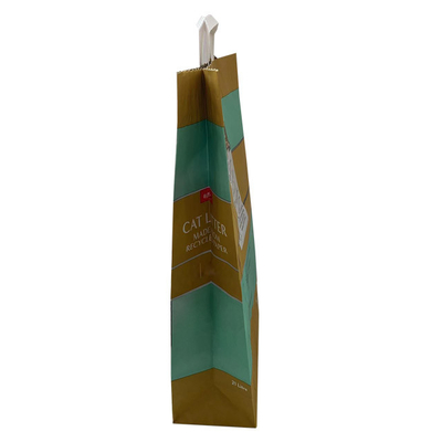 el empaquetado del papel de 6L 10L 12L Kraft empaqueta el papel de encargo Cat Litter Bags