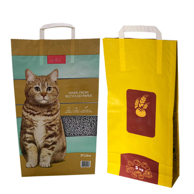 La aduana biodegradable de papel biodegradable de Kraft Cat Litter Bags 6L 10L imprimió