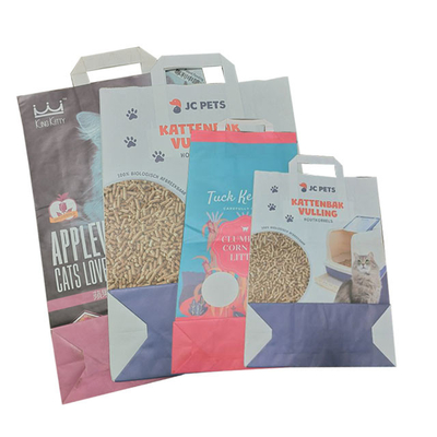 Bolsas de papel abiertas de Kraft de la boca para Cat Litter Packaging