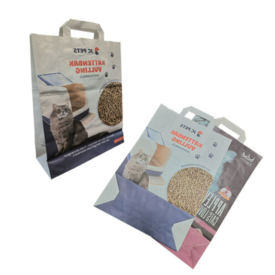Bolsas de papel abiertas de Kraft de la boca para Cat Litter Packaging