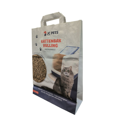 Sacos de papel multipared de 25 kg con cuerda de algodón/cuerda de Pp/mango de papel torcido