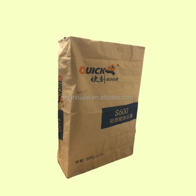 La válvula de papel reciclable de 20 kilogramos saca la forma de encargo del bolso que imprime blanco o Brown
