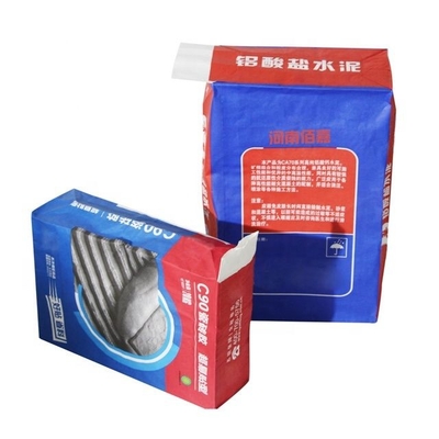 Sacos impresos de encargo de la válvula del papel de Multiwall Kraft para el cemento 15kg 20kg