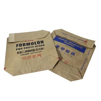 Propósito múltiple pegado impermeable reutilizable de las bolsas de papel de múltiples paredes de la válvula