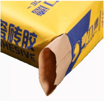 Bolsas de papel de impresión de encargo de la válvula con las manijas para el uso de la categoría alimenticia