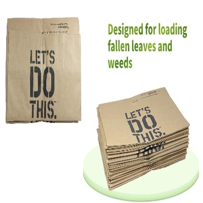 Bolsas de césped y hojas de papel Kraft con forro personalizado que recogen residuos