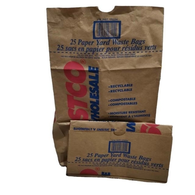 Bolsas de césped y hojas de papel Kraft con forro personalizado que recogen residuos