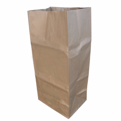 Bolsas multicapa para césped y hojas, marrón, personalizadas, parte superior abierta